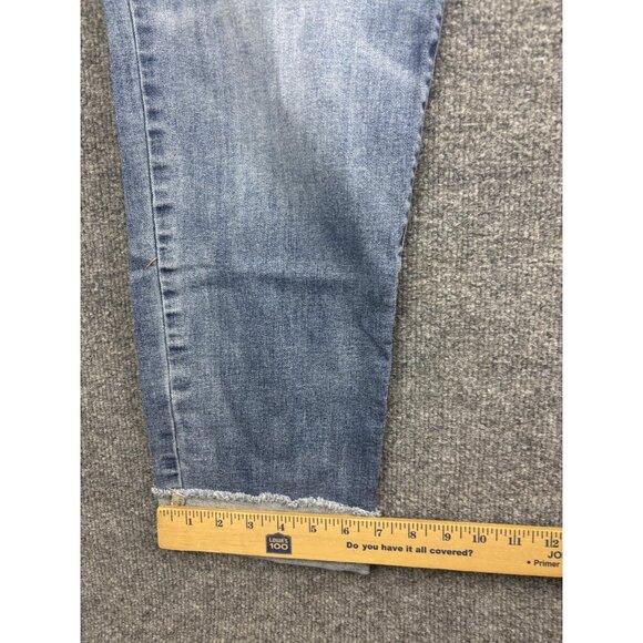 Carve Designs Jeans Womens 14 Blue Light Wash Ankle Crop Cuffed Stretch - Picture 6 of 8